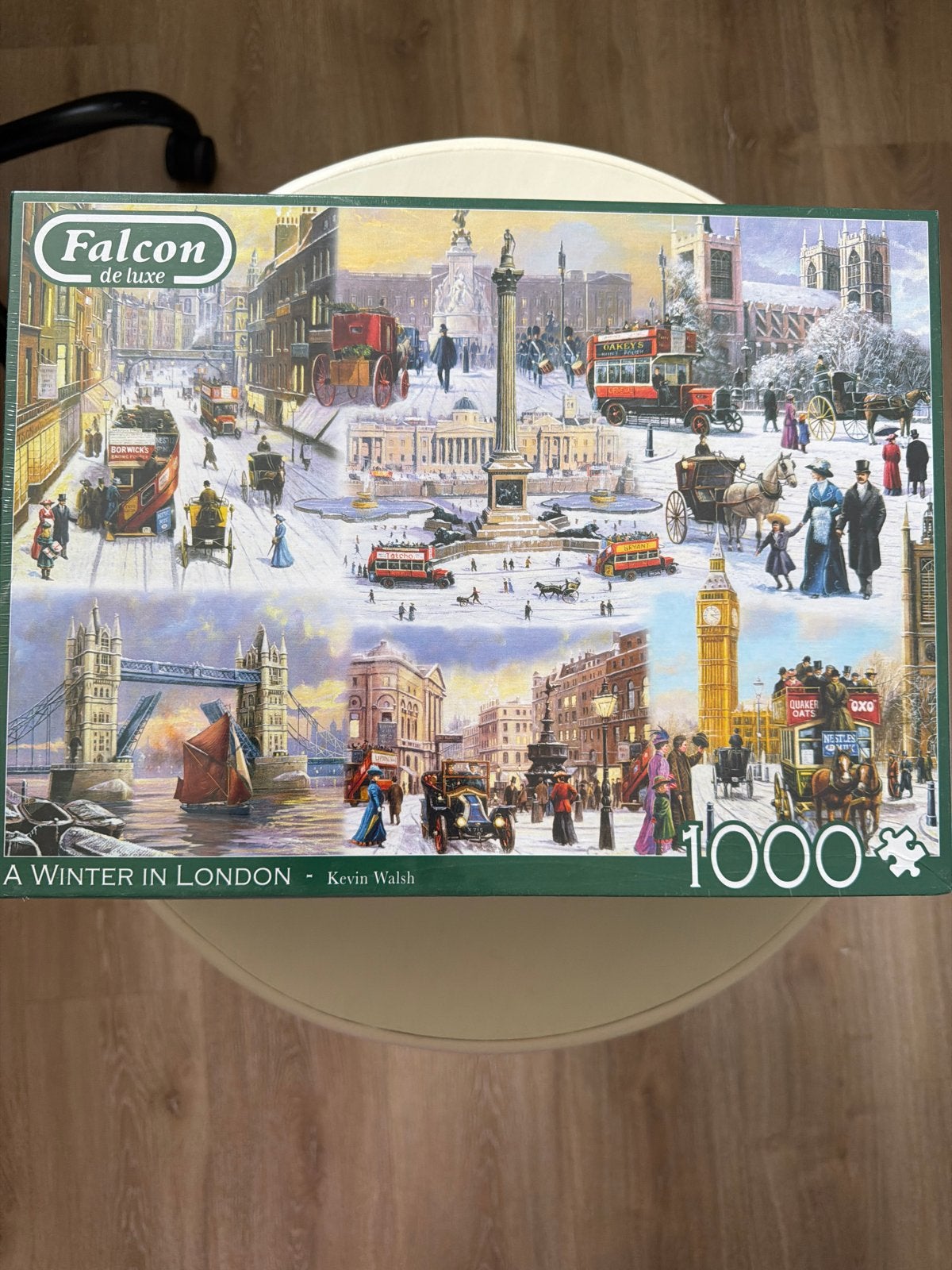 Falcon de luxe Legpuzzel A Winter in London 1000 stukjes, Ophalen of Verzenden, 500 t/m 1500 stukjes, Gebruikt, Legpuzzel