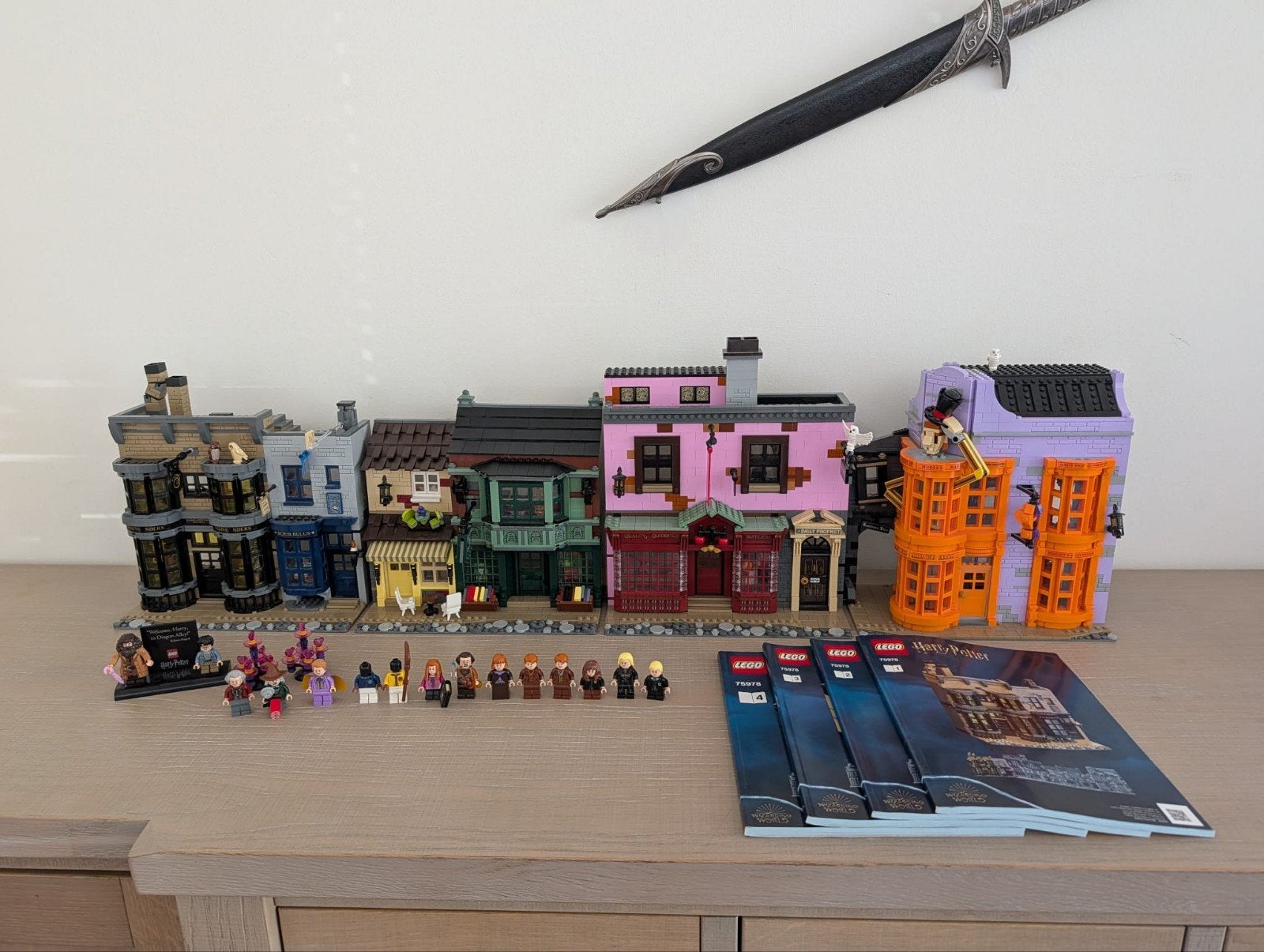 LEGO Harry Potter 75978 Diagon Alley + boekjes + minifiguren, Lego, Harry Potter, Ophalen of Verzenden, Complete set