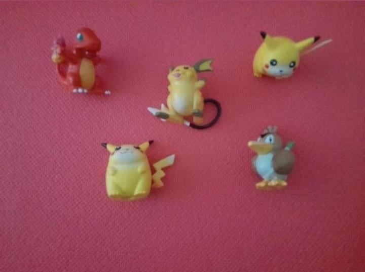 Pokemon TOMY figuren set Pikachu Raichu Charmander Farfetch, Ophalen of Verzenden