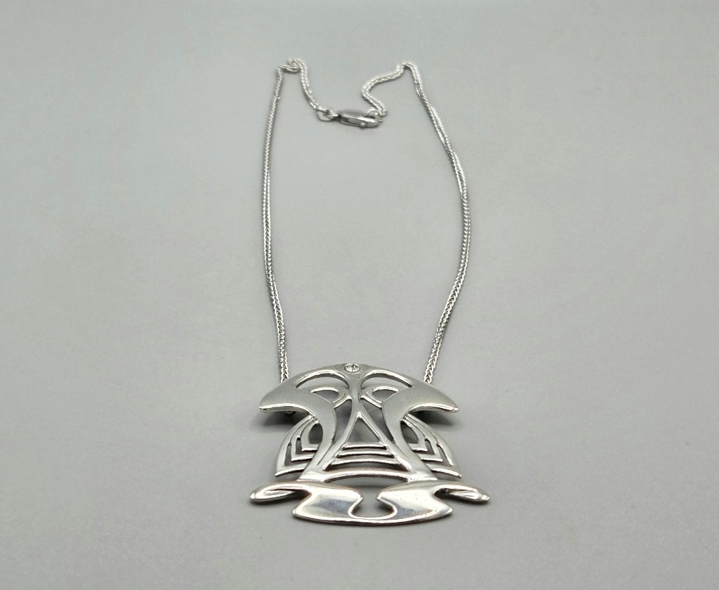 Zilveren Art Nouveau Keltische Hanger Swarovski. 2026/468, Met kristal, ., Nieuw, Ophalen of Verzenden