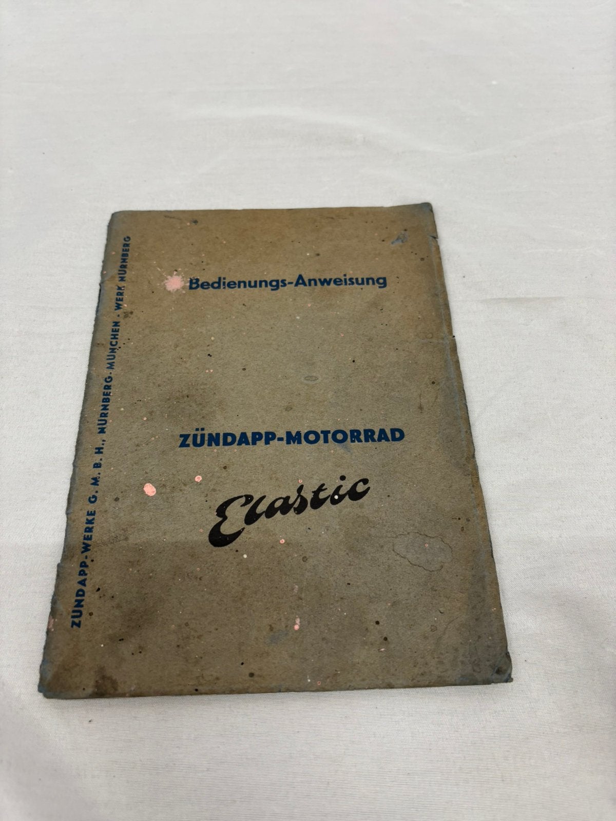 Vintge Zundapp Elastic handleiding uit 1955, Ophalen of Verzenden, Gebruikt
