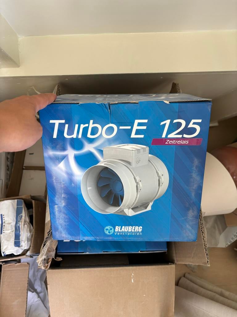 Blauberg Turbo-E 125 Badkamer Ventilator Afzuiger, Ophalen of Verzenden, Nieuw, Ventilator en Afzuiger