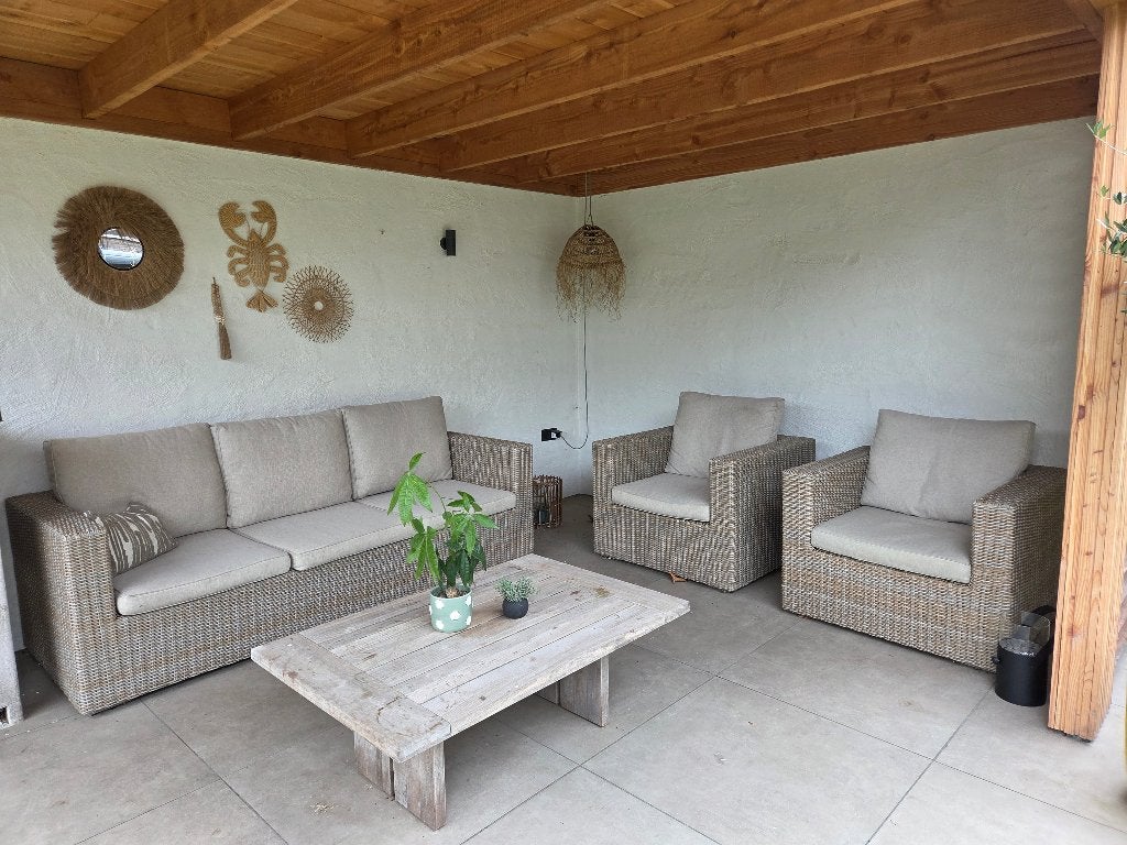 Loungeset, Ophalen, 5 zitplaatsen, Kunststof, Gebruikt