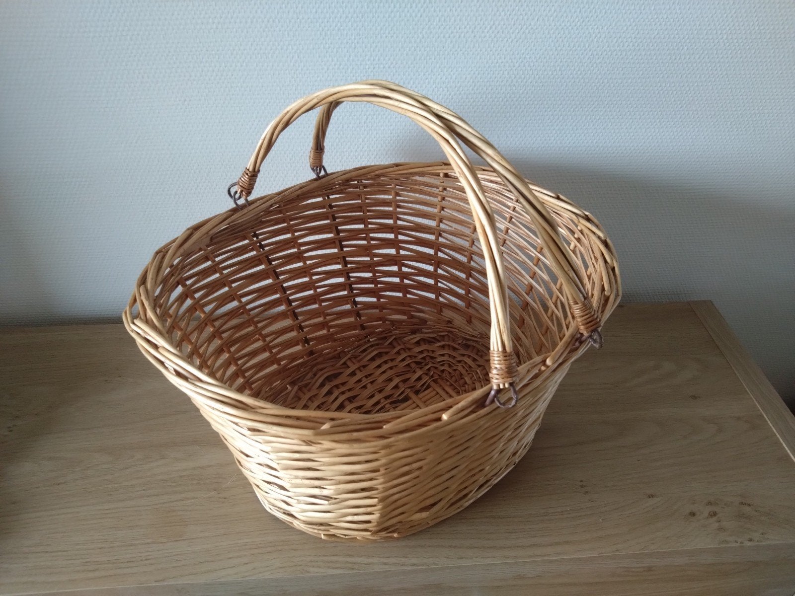 Mooie rieten picknickmand of boodschappenmand, Ophalen of Verzenden