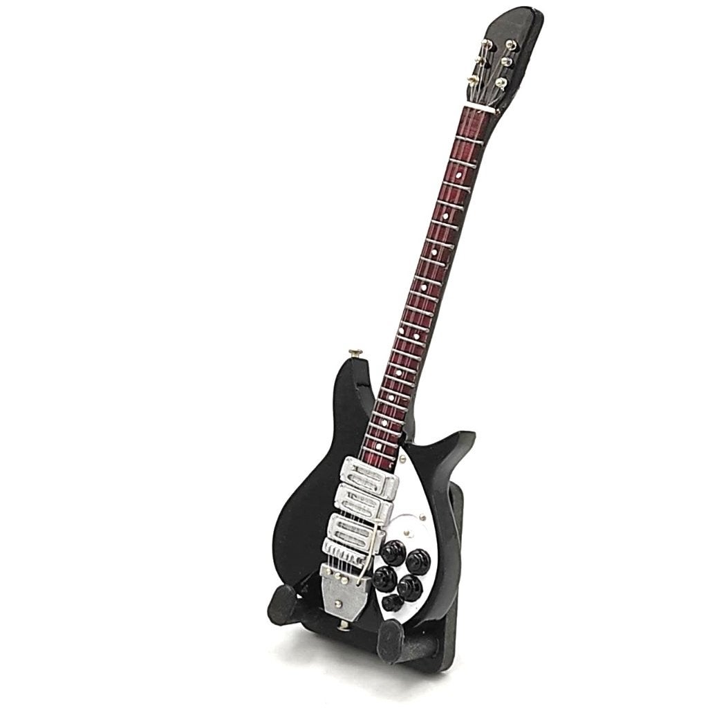 John Lennon The Beatles zwarte miniatuur gitaar 15cm deco, Info@deconoord.nl, Deco Noord, Nieuw, Ophalen of Verzenden