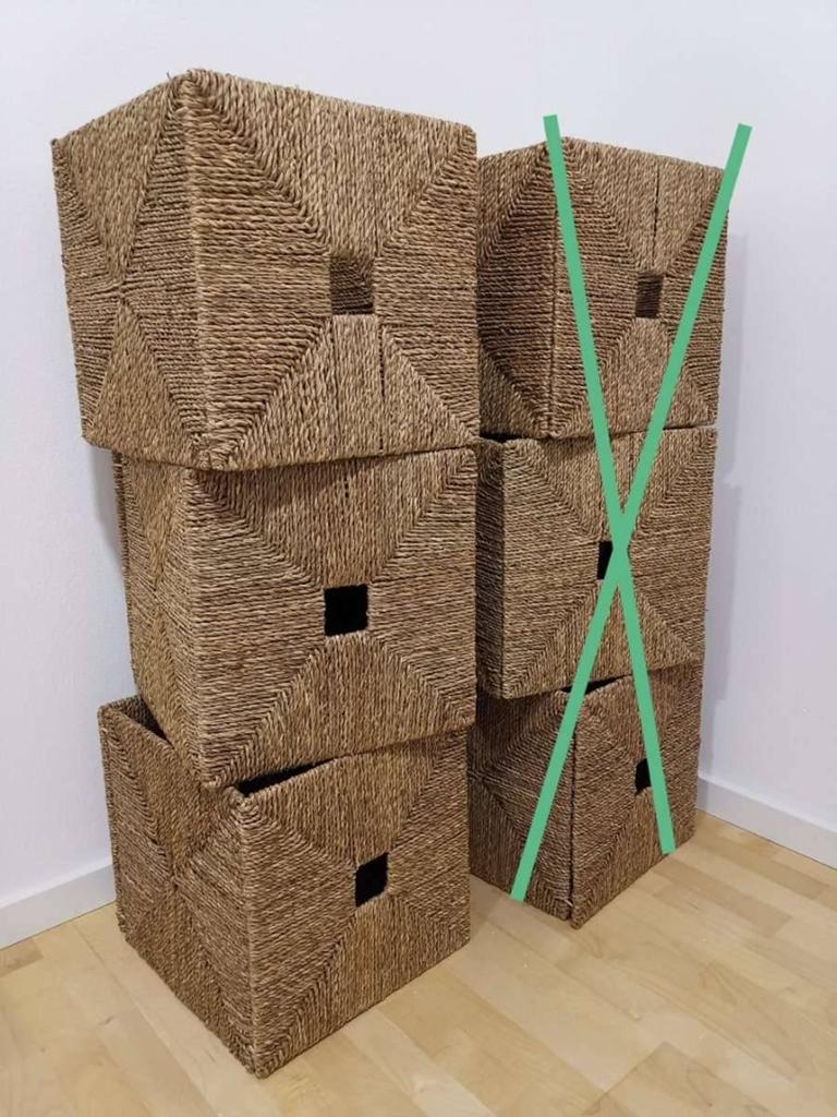 IKEA Knipsa opbergmanden van zeegras (3 stuks), Ophalen, Zo goed als nieuw, Rechthoekig, Overige materialen