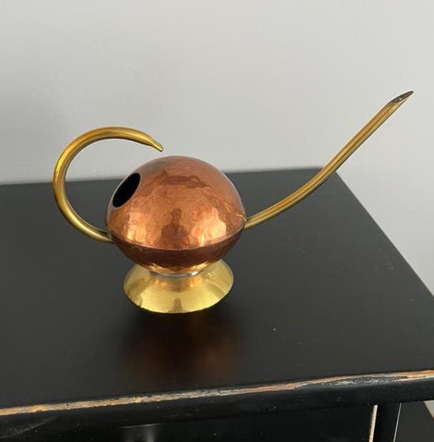 Art deco vintage mini gieter van koper, brons of messing, Ophalen of Verzenden, Zo goed als nieuw