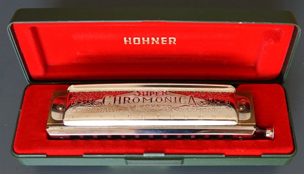 Hohner mondharmonica (CHROMONICA 270), Muziek en Instrumenten, Ophalen of Verzenden, Zo goed als nieuw, Met koffer of doosje, C-mondharmonica