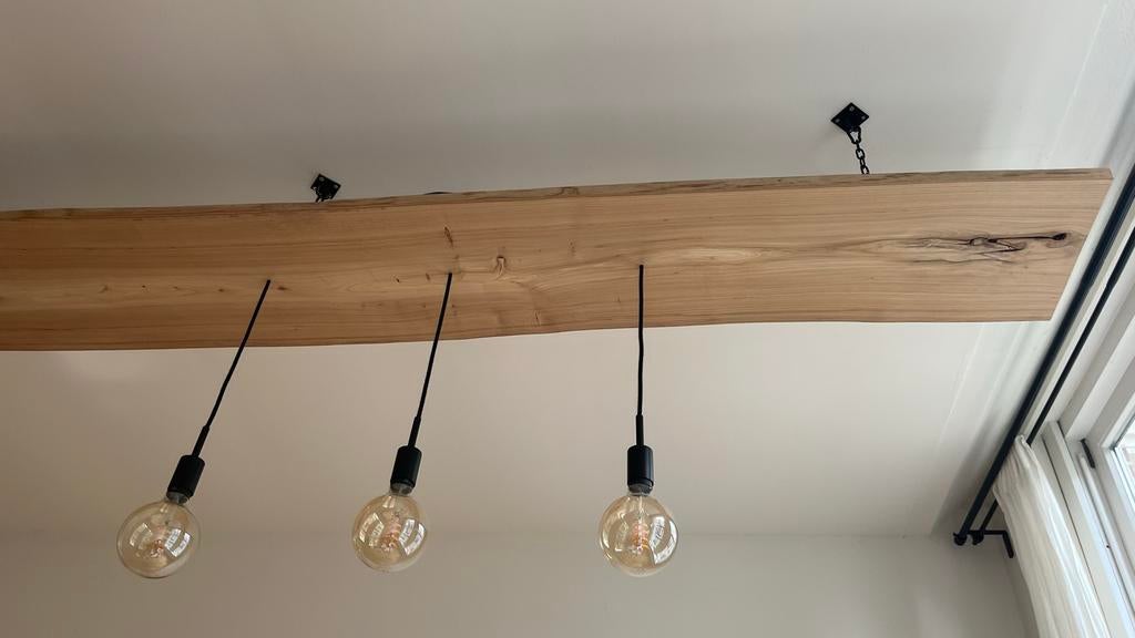 Gratis af te halen: Prachtige verlichting van olijfhout, Ophalen, Gebruikt, Hout, Minder dan 50 cm