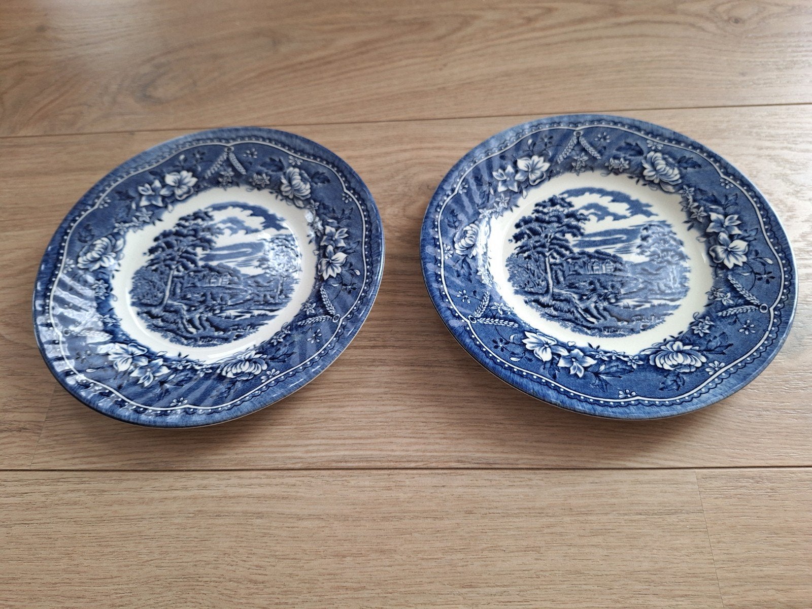 Antieke gebaksbordjes Barrats Staffordshire England, Ophalen of Verzenden