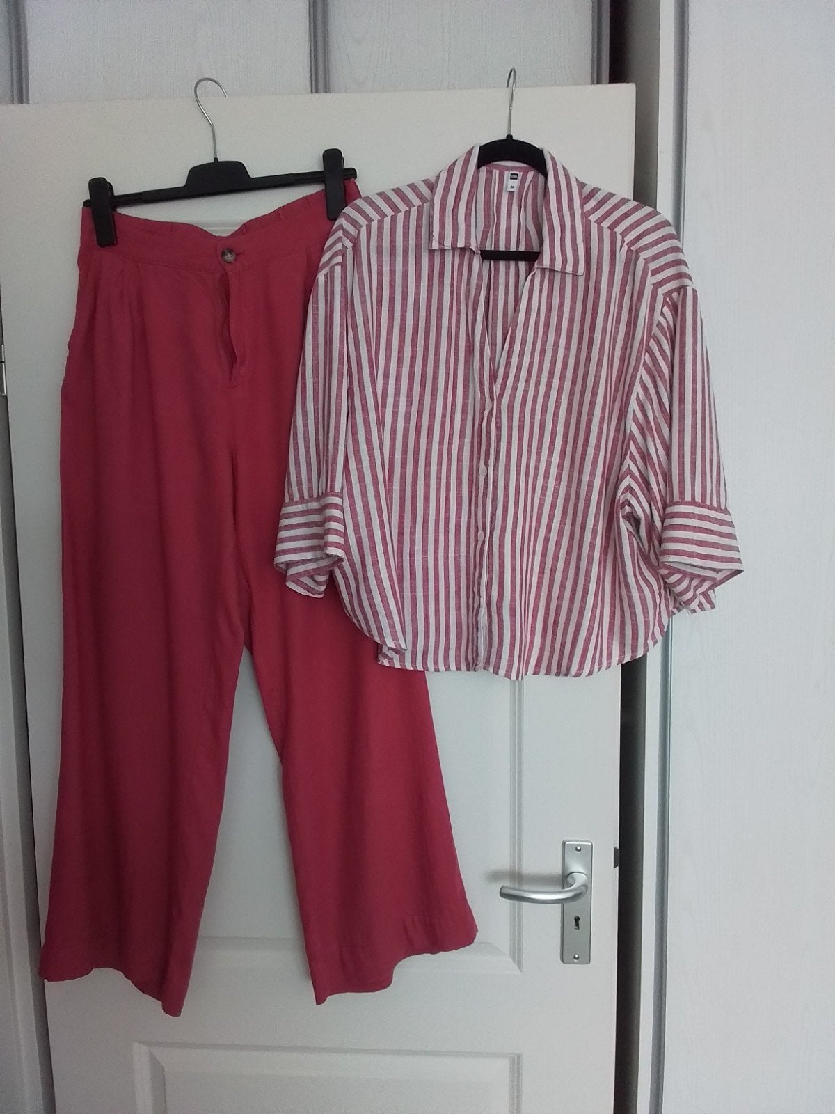 dames set, linnen broek en top. maat M, Kleding | Dames, Ophalen of Verzenden, Zo goed als nieuw, Maat 38/40 (M)