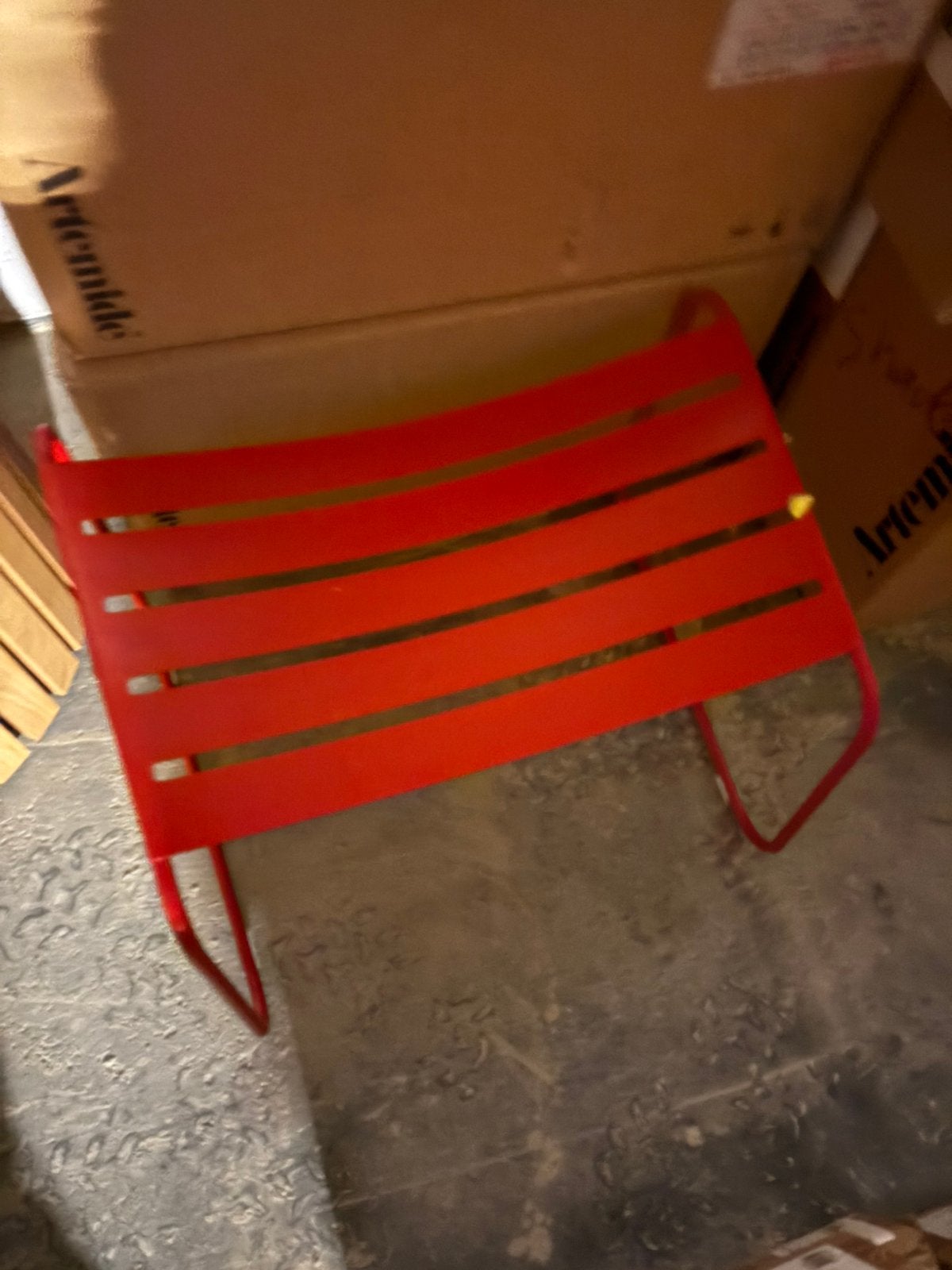 Fermob footstool suprising  nieuw kleur poppy, Ophalen of Verzenden, Zo goed als nieuw