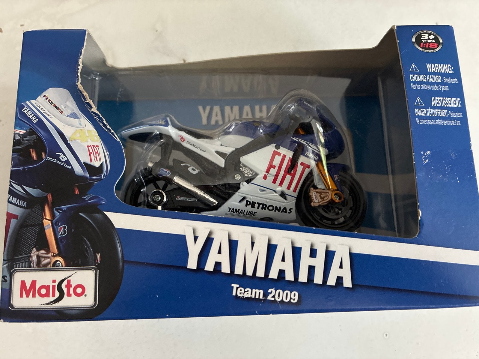 Maisto Yamaha Team 2009 No. 46 modelmotor, Overige merken, 1:32 tot 1:50, Overige typen, Nieuw