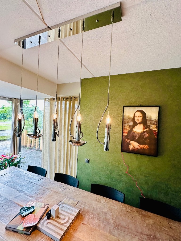 Brand van Egmond Floating Candles hanglamp 112 cm, Ophalen, Zo goed als nieuw, Glas, 75 cm of meer