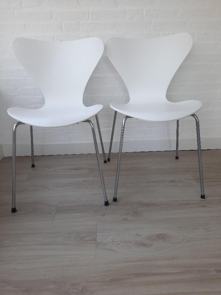 Arne Jacobsen, Huis en Inrichting, Stoelen, Ophalen, Gebruikt, Twee, Wit