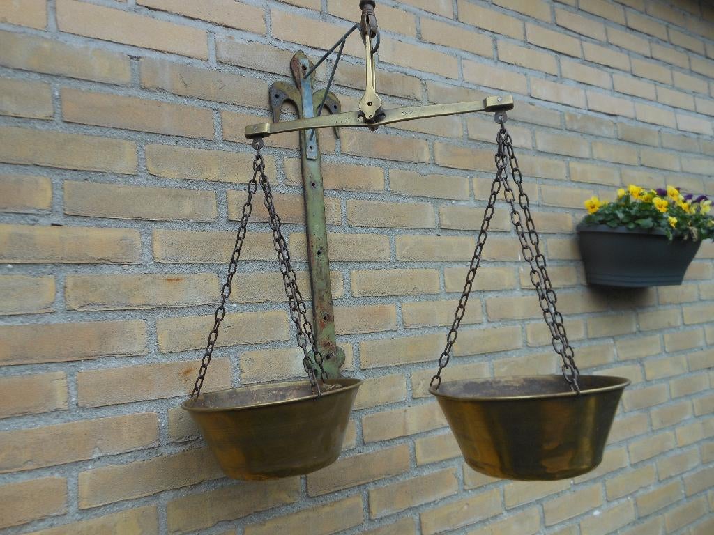 oud koperen hangweegschaal, Antiek en Kunst, Ophalen