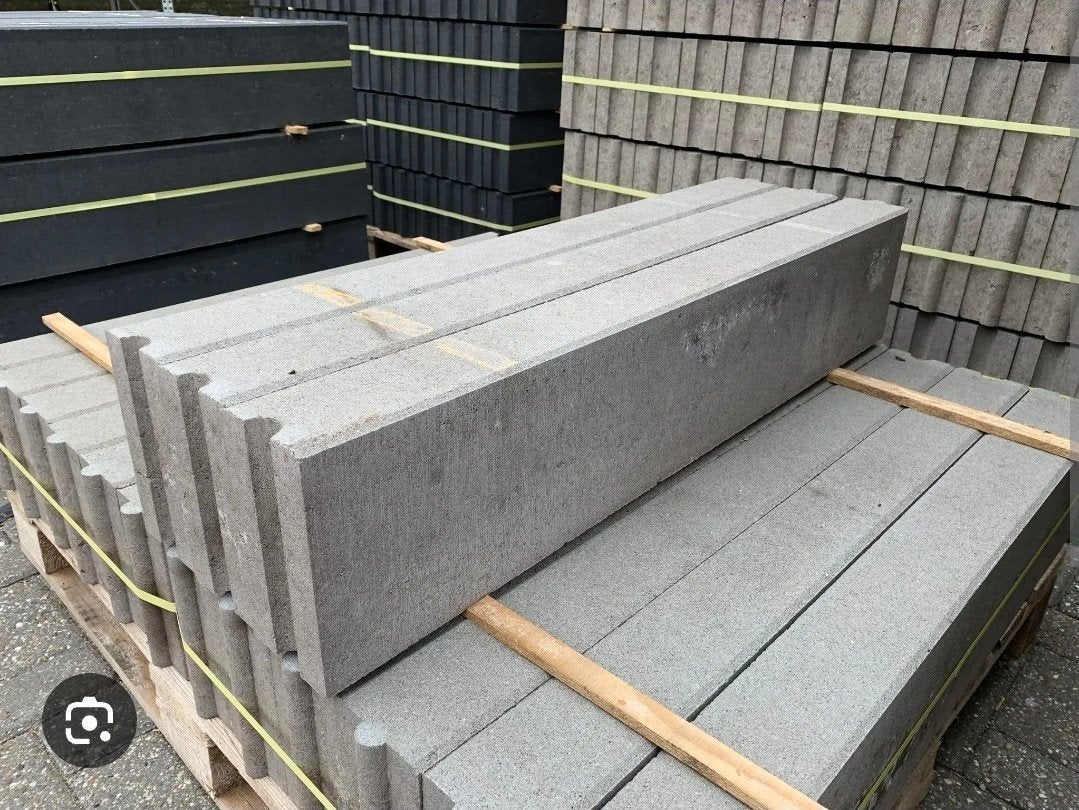 GEZOCHT Betonnen opsluitbanden 10x20x100 betonbandjes, Tuin en Terras, Ophalen, Beton, Overige typen