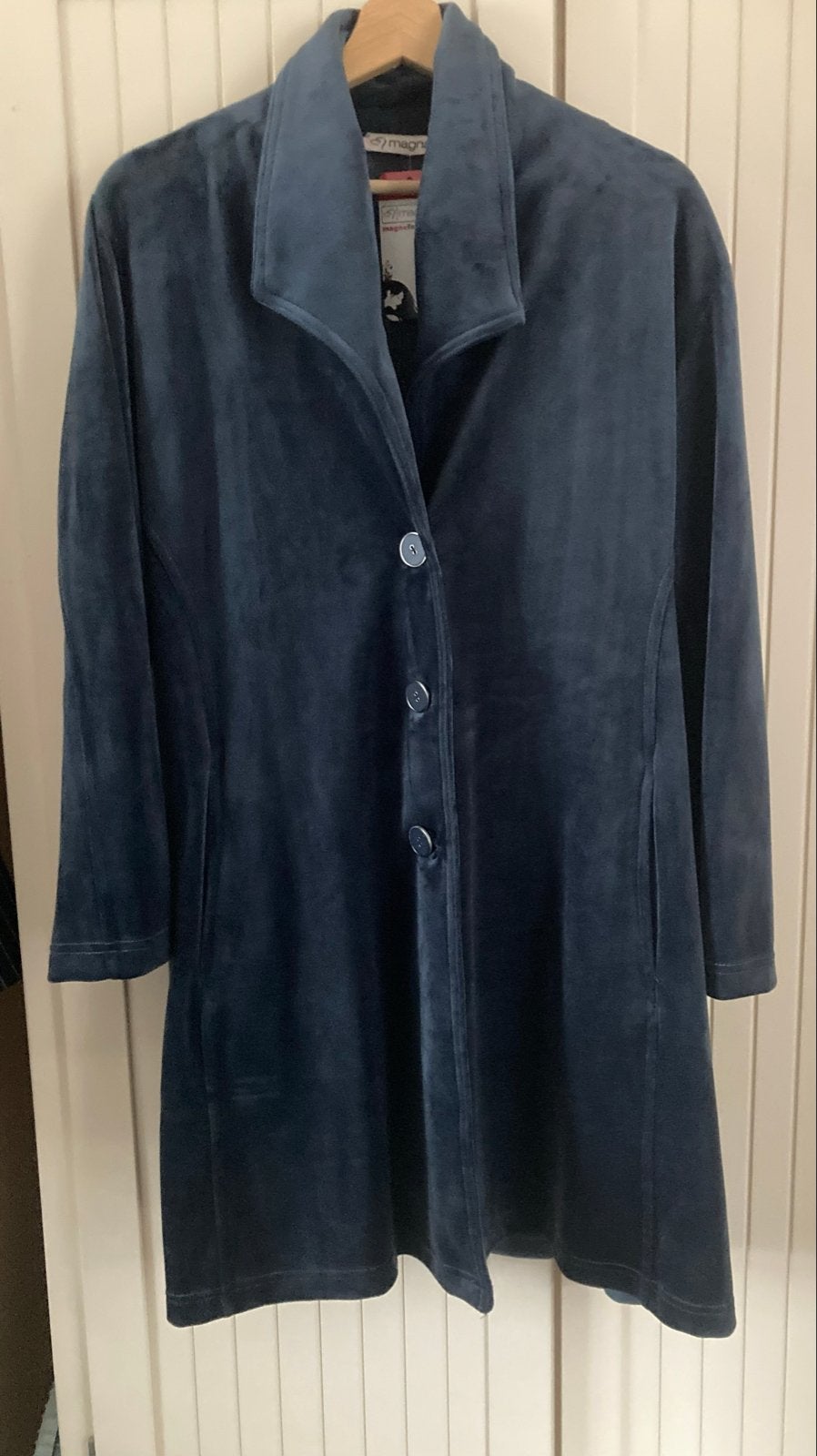 Nieuwe Magna velours indigo blazer maat 44/46, Kleding | Dames, Maat 46/48 (XL) of groter, Nieuw, Ophalen of Verzenden, Jasje