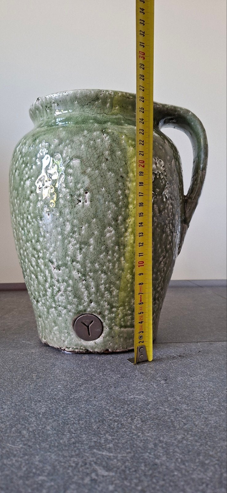 mooie hoge kruik"Brynxz", Huis en Inrichting, Ophalen, 30 cm, Geschikt voor droogbloemen, Steen/keramiek