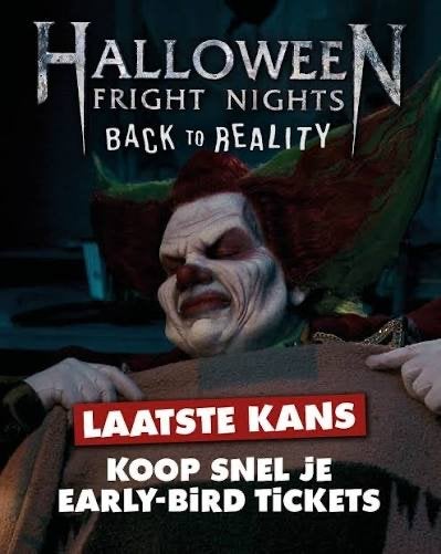 4 Walibi Fright Night tickets 1 November