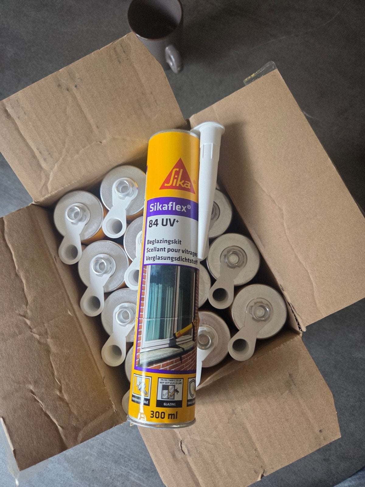 Sikaflex 84 UV+ Beglazingskit 12 stuks, Ophalen, Nieuw, Minder dan 80 cm, Minder dan 80 cm