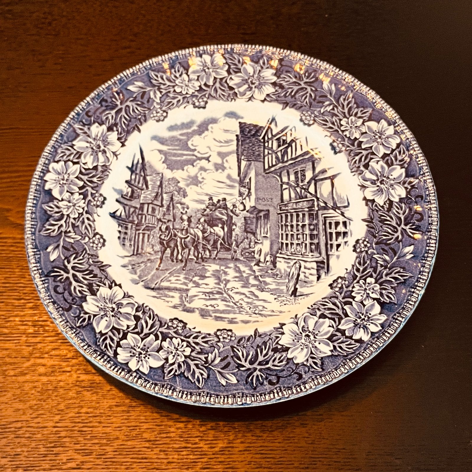 Vintage Royal Tudor Ware bord - Coaching Taverns 1828, Ophalen of Verzenden