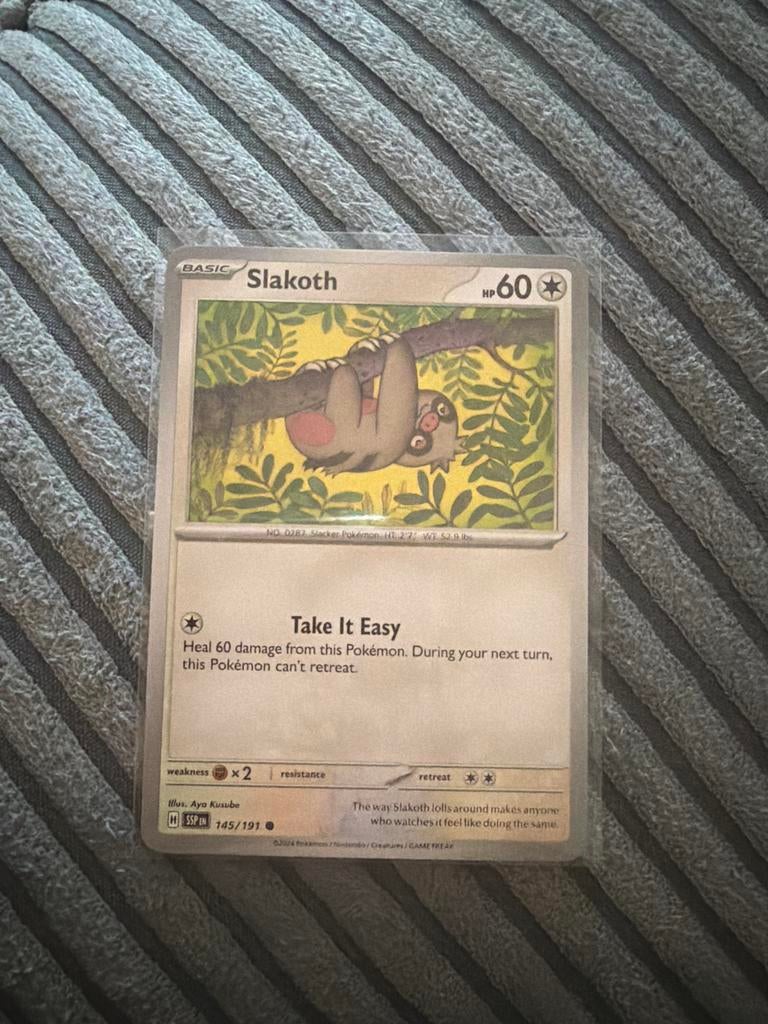 Pokémon Kaart Slakoth 145/191 SSP EN, Ophalen of Verzenden, Zo goed als nieuw, Losse kaart