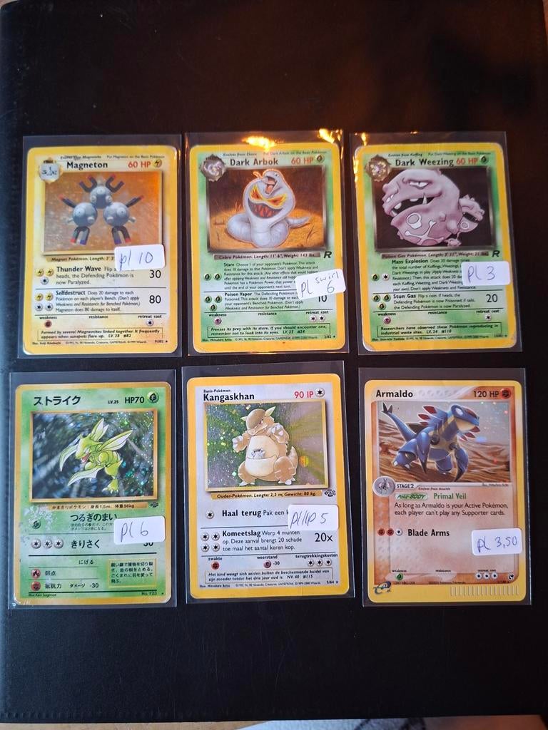 Vintage holo's in slechte staat, Ophalen of Verzenden, Gebruikt, Meerdere kaarten