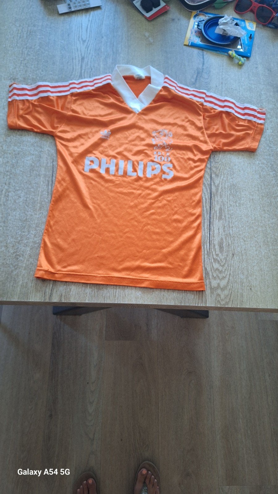 Vintage Oranje Philips Voetbalshirt Maat xs, Oranje, Ophalen of Verzenden, Adidas, Voetbal