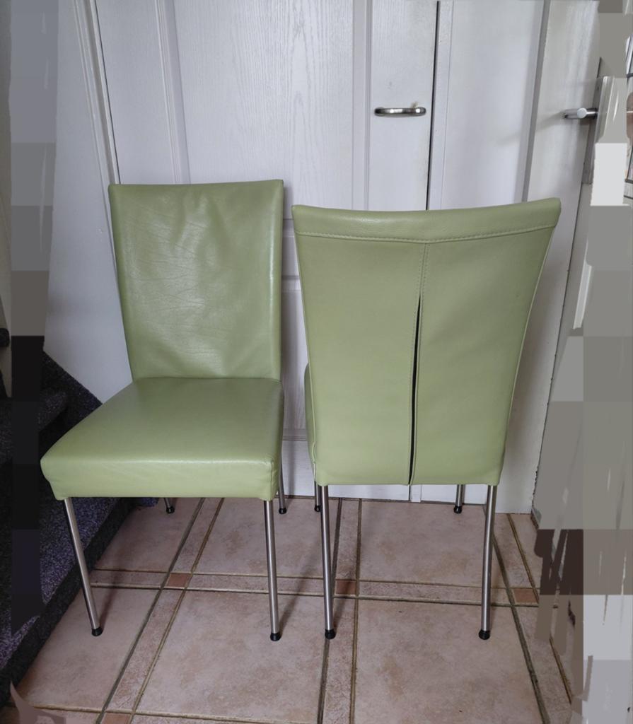 4 LEREN STOELEN BERT PLANTAGIE, Huis en Inrichting, Stoelen, Ophalen, Overige kleuren, Leer, Zo goed als nieuw