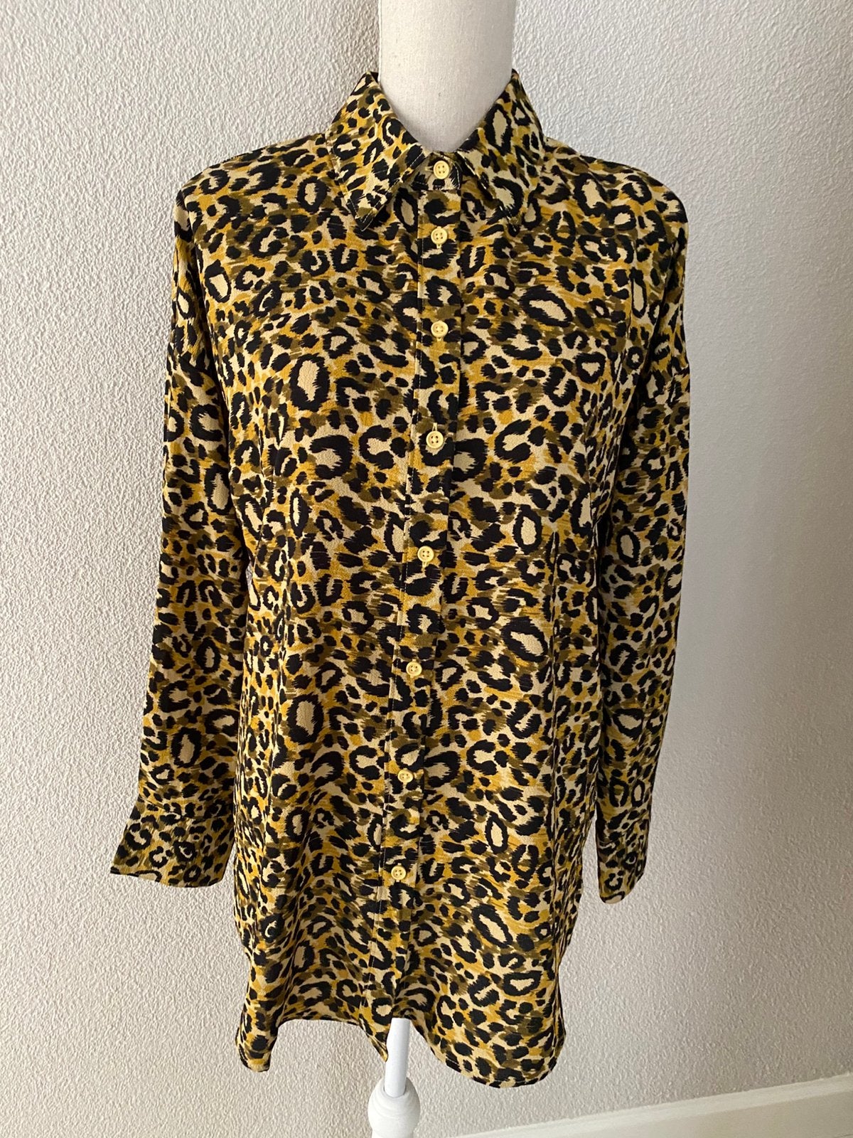 Blouse Maat M animalprint Hema, Kleding | Dames, Ophalen of Verzenden, Zo goed als nieuw, Maat 38/40 (M), Meerkleurig