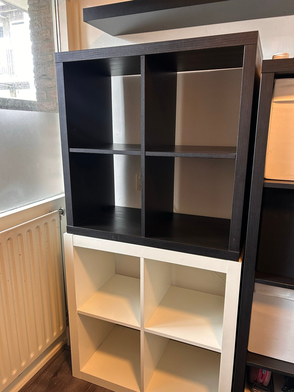 IKEA Kasten Zwart en Wit, Ophalen, Met plank(en), Gebruikt, 50 tot 100 cm