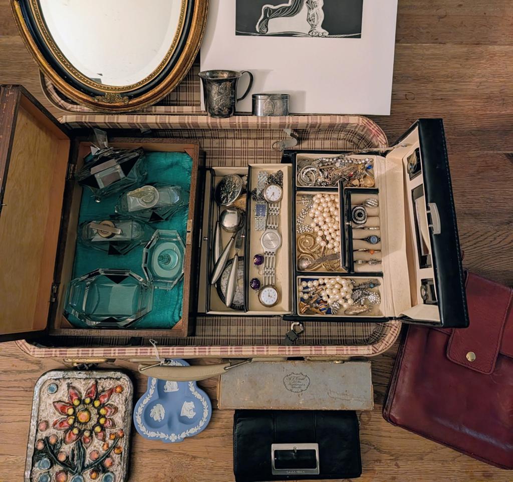 Vintage spullen en sieraden uit erfenis, Antiek en Kunst, Ophalen of Verzenden, Zilver