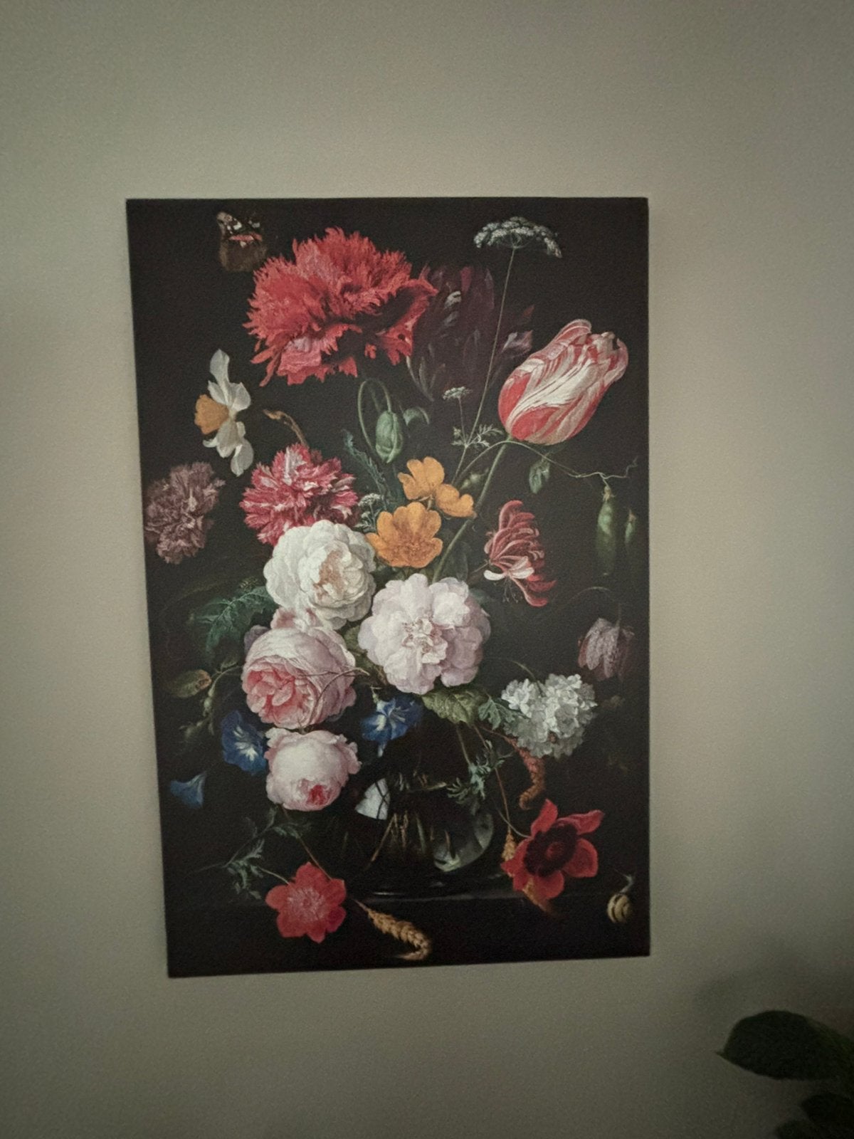 Bloemen canvas, Ophalen