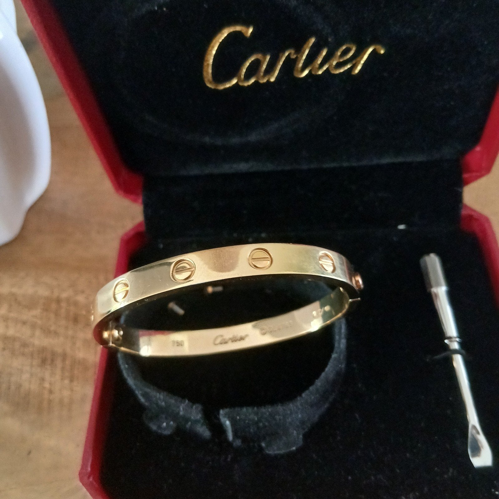 Cartier armband (niet origineel), Ophalen of Verzenden, Gebruikt, Goud, Overige materialen