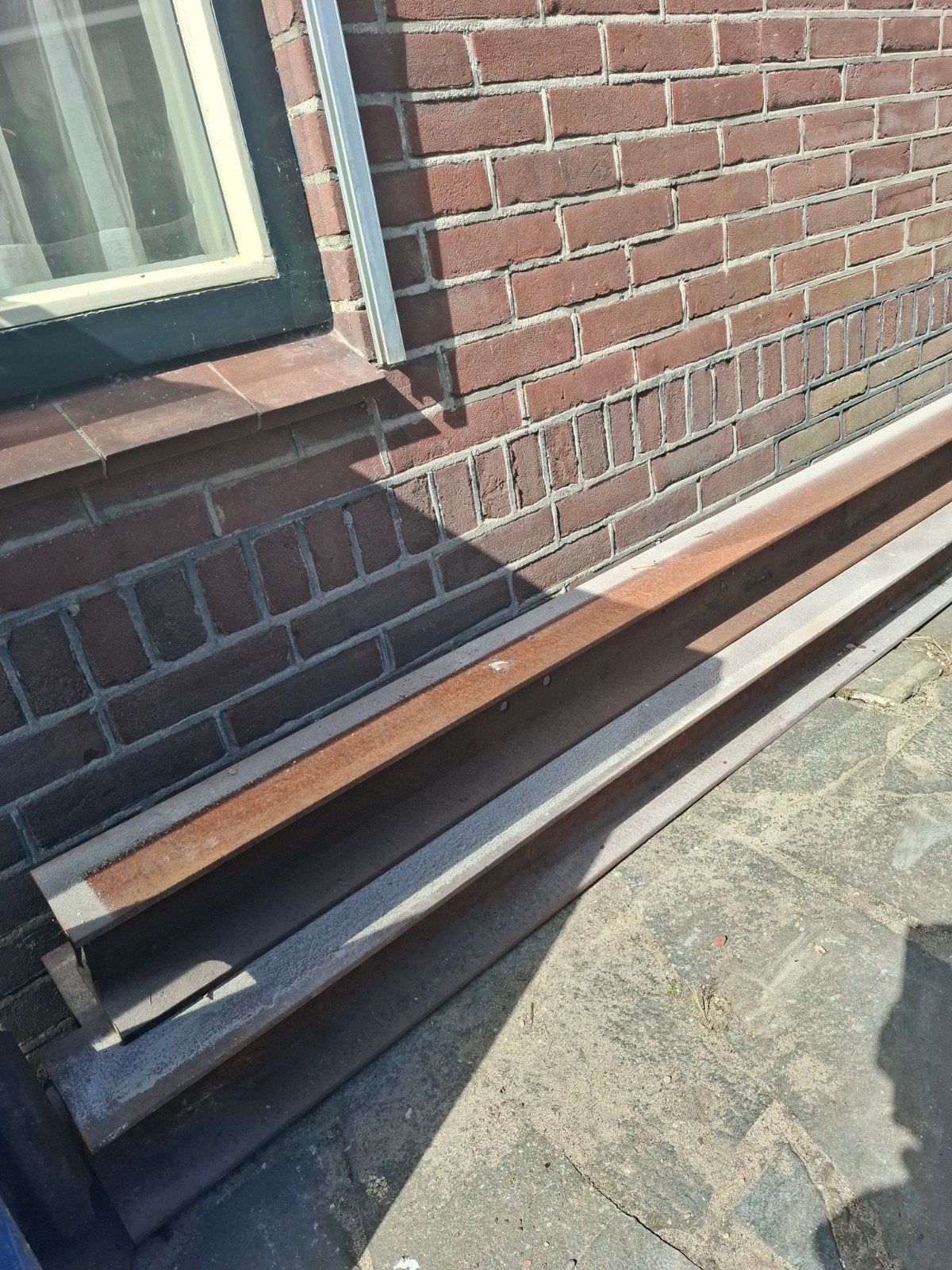 H-profiel / H-balk / ijzeren paal 120mm- totale lengtes 6,8m, Ophalen of Verzenden, Gebruikt, IJzer