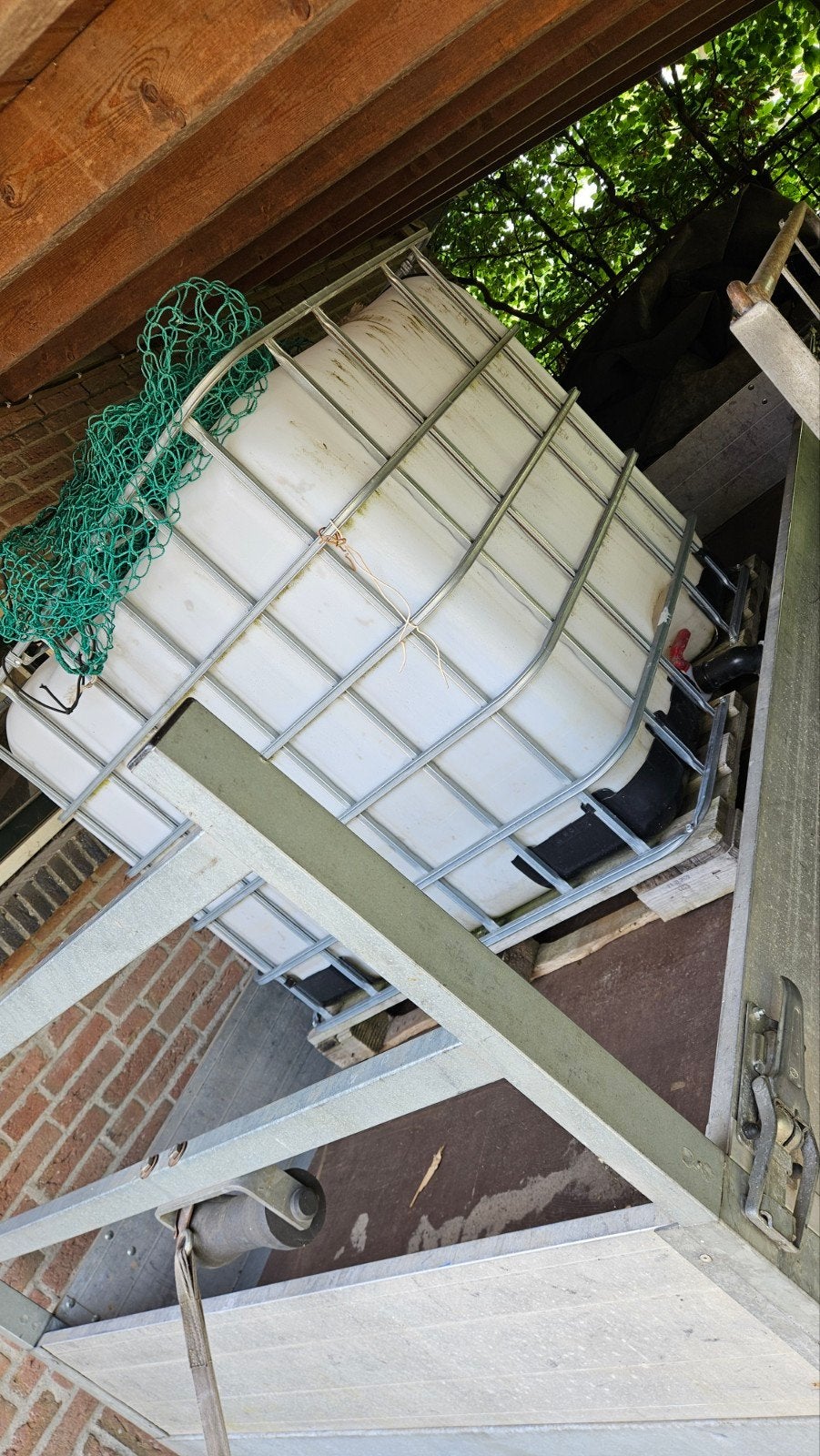 Ibc vat /  regenton, Tuin en Terras, Ophalen, Gebruikt, IJzer, Gaashekwerk