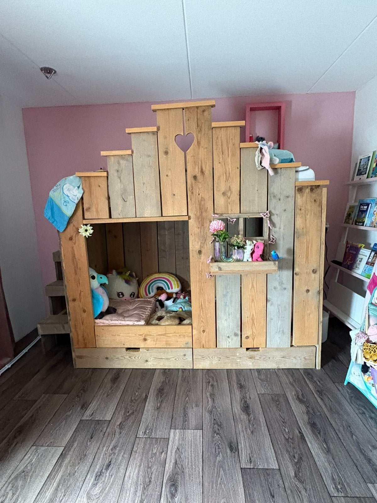 Vogelhuis bedstee, bed, Kinderen en Baby's, Ophalen, Zo goed als nieuw, Hoogslaper