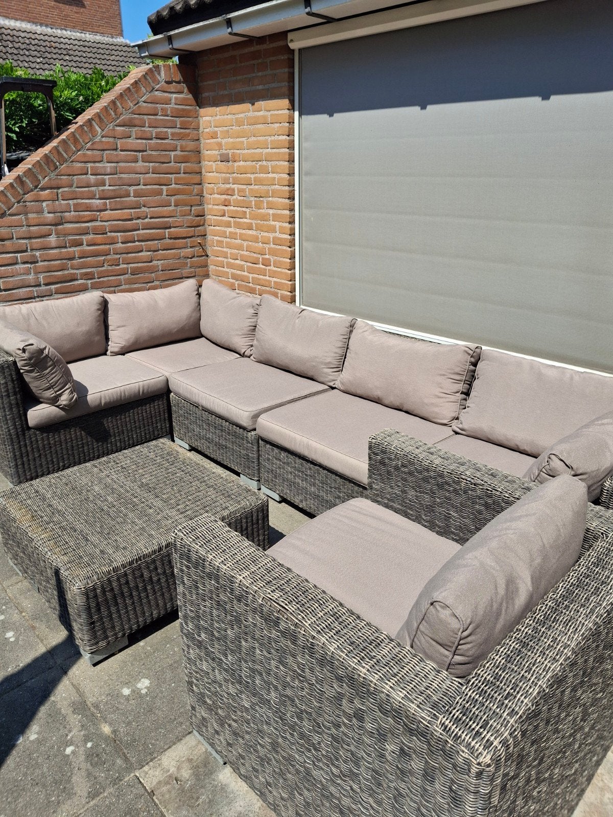 Loungeset 8 personen, Tuin en Terras, Tuinsets en Loungesets, Ophalen, Wicker