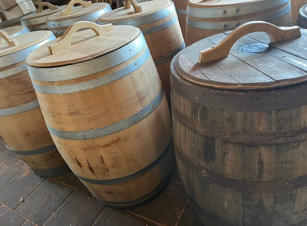 Regenton eiken wijnvat whiskyvat wateropvang waterton, Tuin en Terras, Regentonnen, Gerard Krale, Nieuw, Ophalen of Verzenden