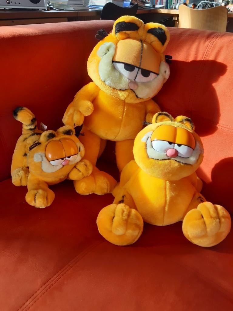 Set van 3 Garfield knuffels - Diverse maten, Ophalen, Gebruikt