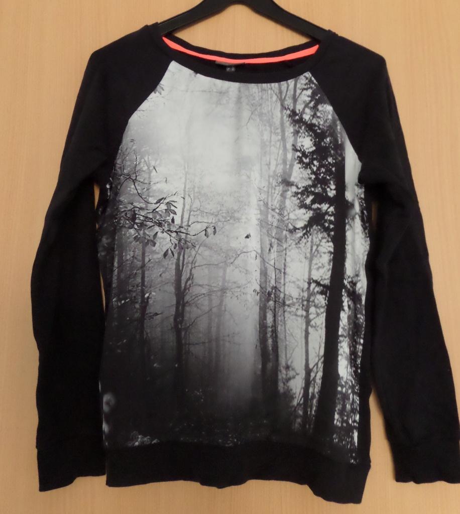 Aparte zwarte sweater met semi transparante print maat 36, Zwart, Ophalen of Verzenden, Zo goed als nieuw, Maat 36 (S)