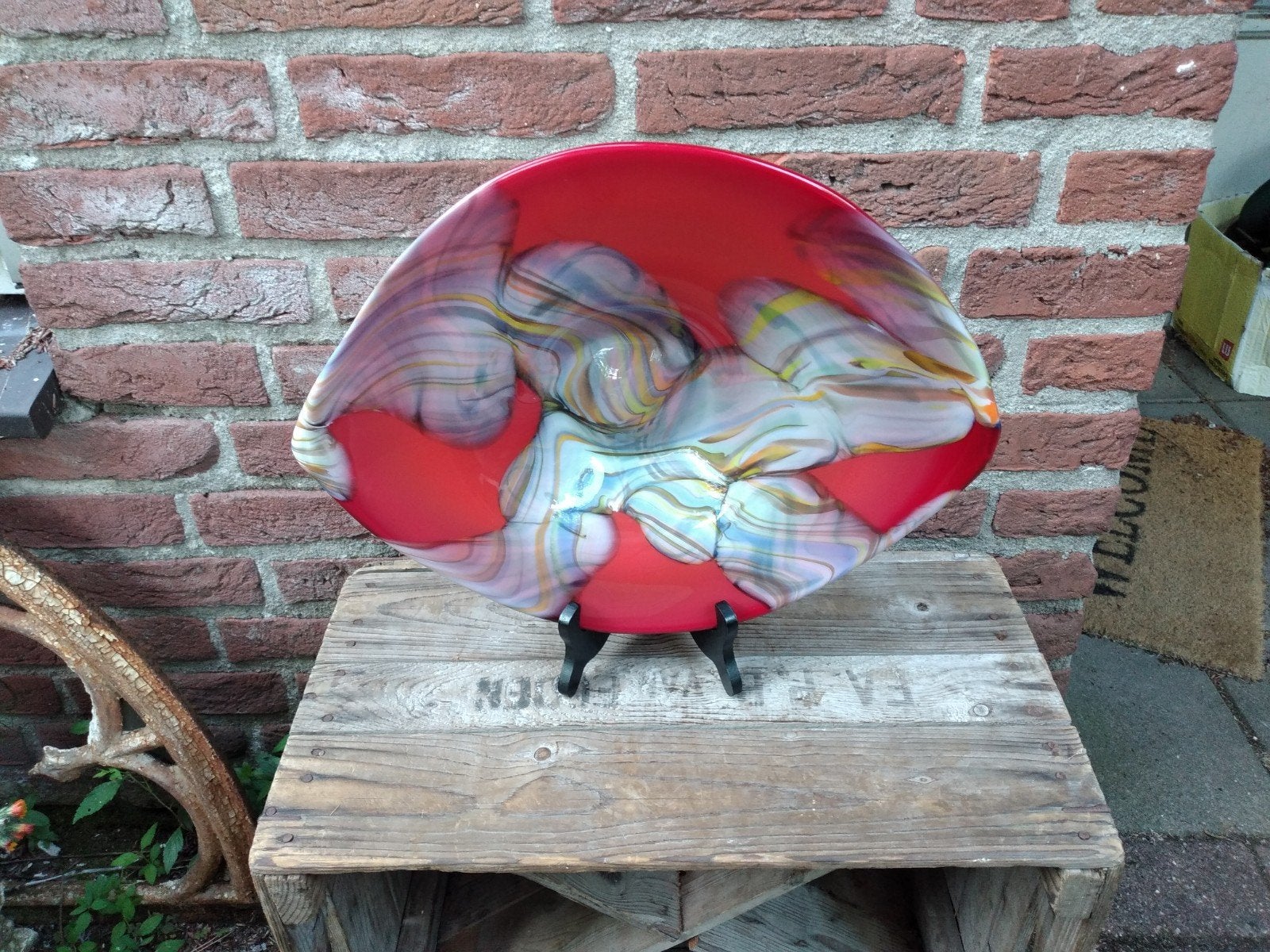 Loranto glazen schaal, Gebruikt, Schaal, Ophalen of Verzenden, Glas