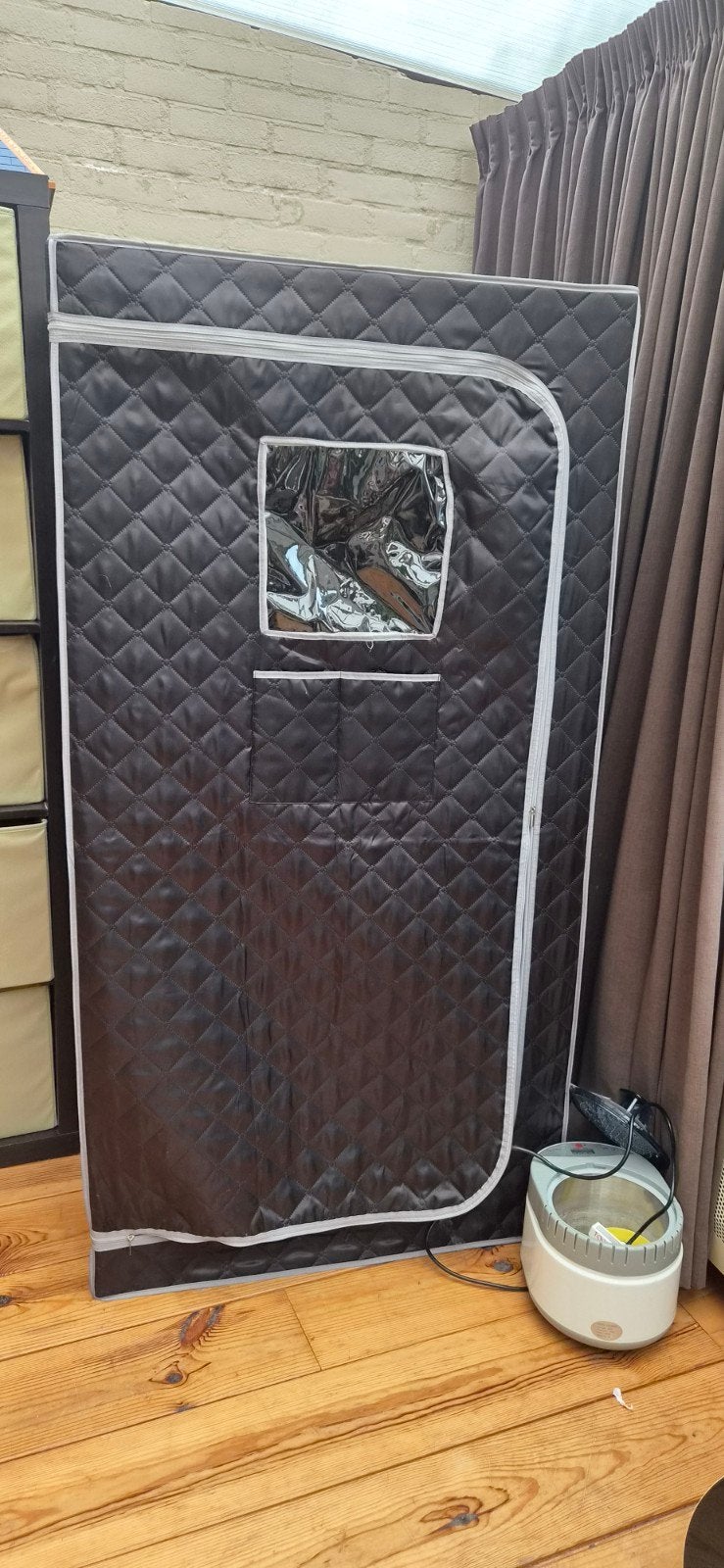 mobiele  infraroodsauna met Stoel en Stoomgenerator, Ophalen, Zo goed als nieuw, Infrarood, Complete sauna