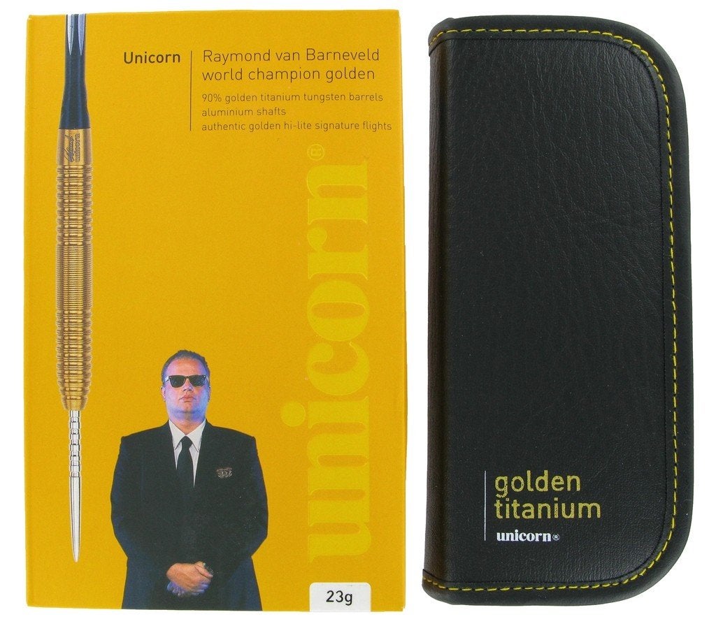 GEZOCHT: Unicorn world champion Phase 1 golden 25 gram, Sport en Fitness, Darts, Ophalen of Verzenden, Zo goed als nieuw, Pijlen