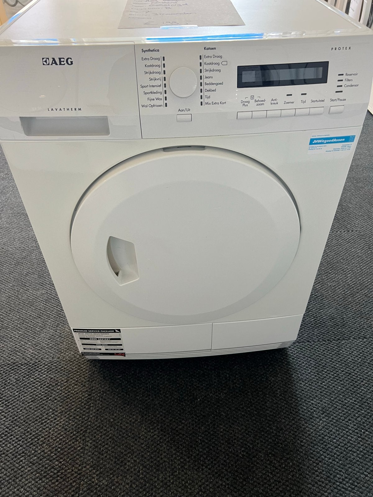 AEG Protex Condensdroger - 7 kg - Gereinigd, 6 tot 8 kg, Jhwitgoedassen, Ophalen of Verzenden, Voorlader