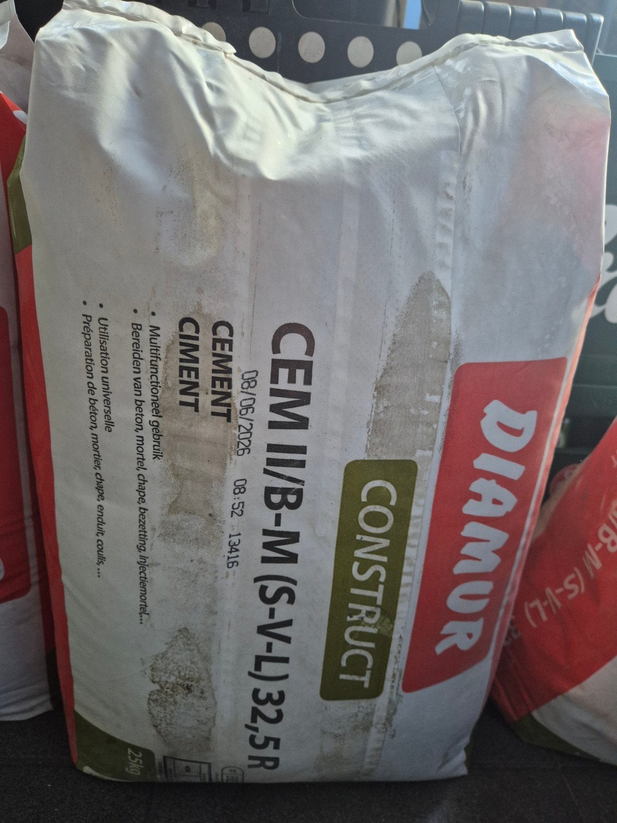 Diamur Construct CEM II/B-M (S-V-L) 32,5R Cement 25kg, Ophalen