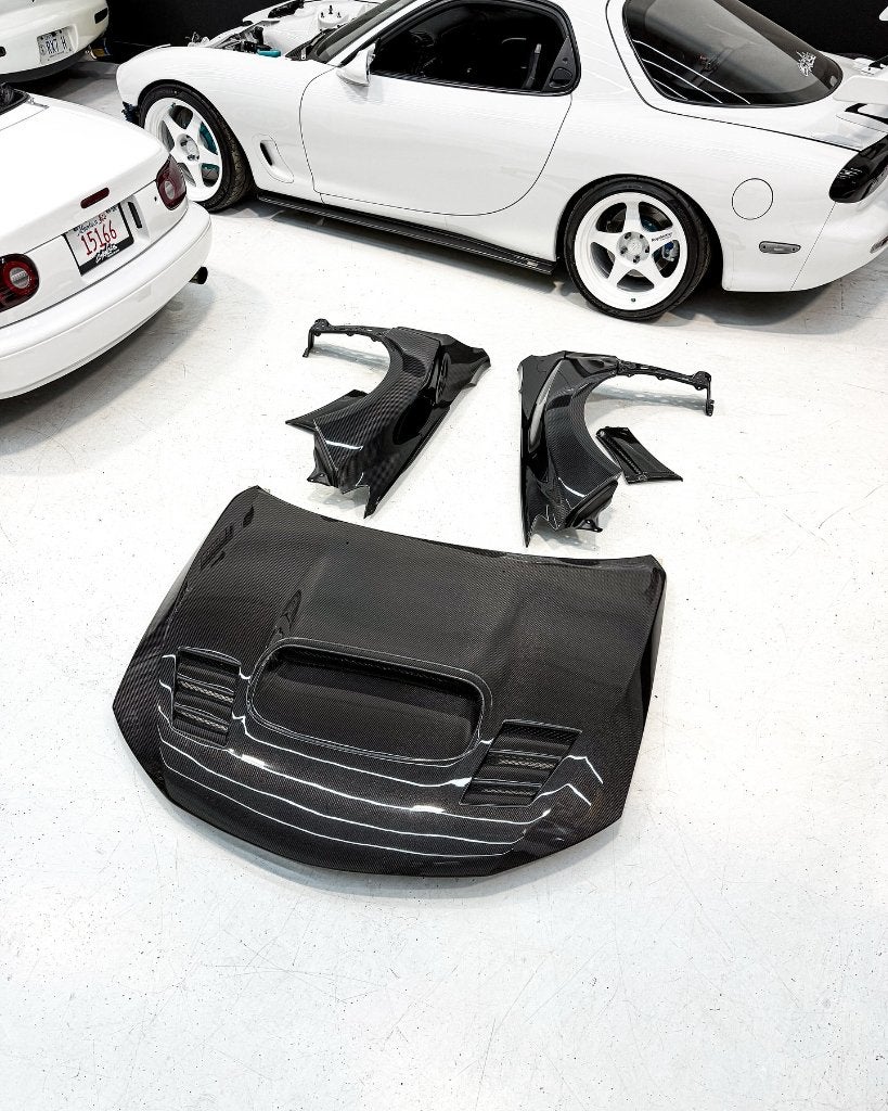 Seibon Carbon CWII motorkap + fender - Impreza WRX STI 08-14