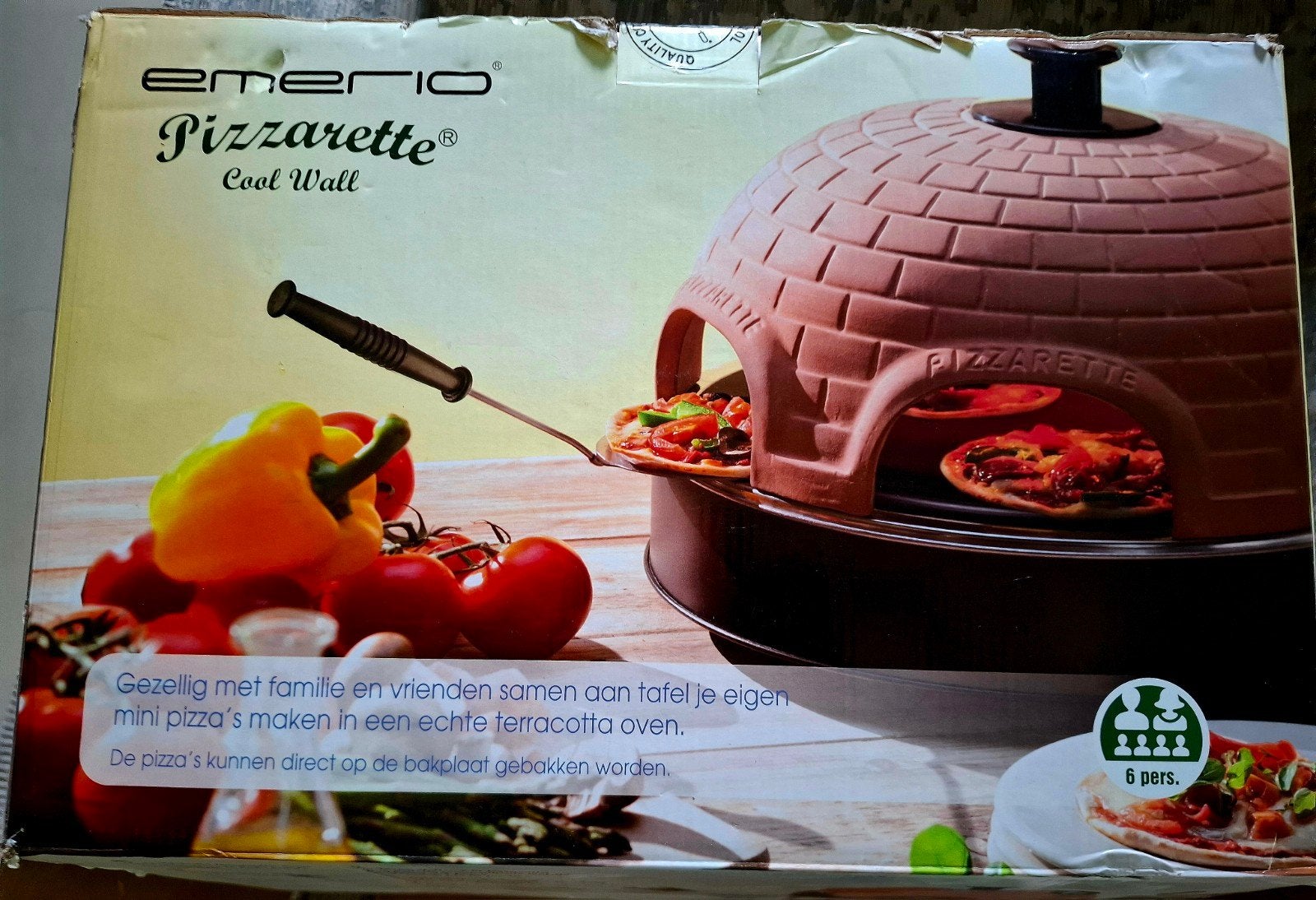 Emerio Pizzarette Cool Wall - Pizzaoven voor 6 personen, Ophalen, Minder dan 45 cm, Overige merken, Pizzaoven