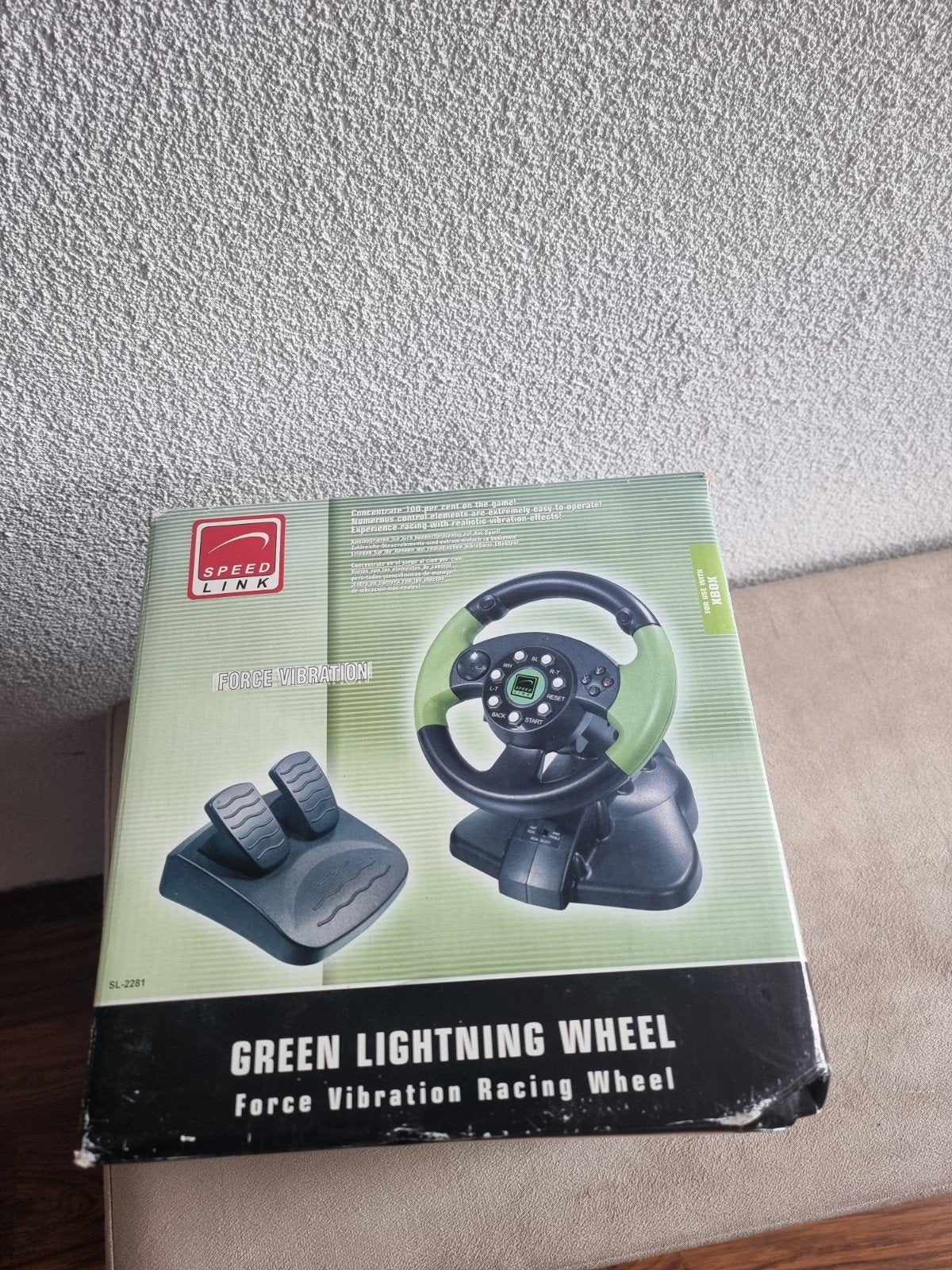 0Speedlink Green Lightning Race Stuur + Pedalen – Original X, Ophalen of Verzenden, Nieuw